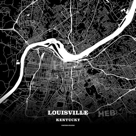 Louisville Kentucky Usa Map Poster Template Map Poster Map