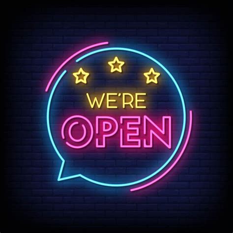 We Are Open Neon Signs Style Text Vector Neon Signs Neon Neon Wallpaper