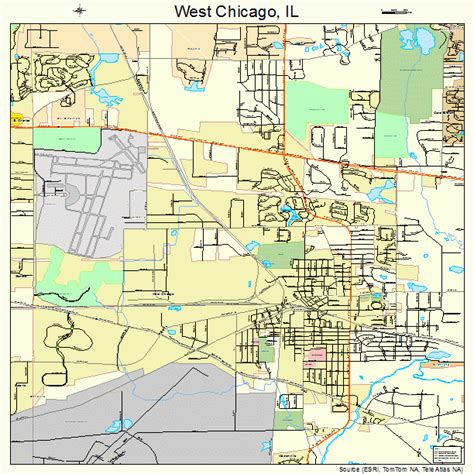 West Chicago Illinois Street Map 1780060