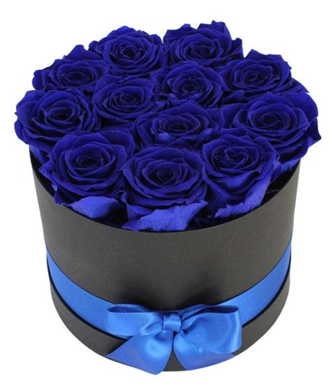 Luxury Dozen Preserved Sapphire Blue Roses At From You Flowers