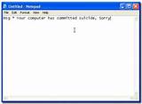 Photos of Computer Virus Notepad