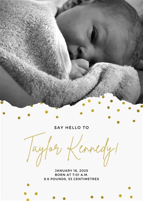 Baby Announcement Cards Free Template Free Printable Templates