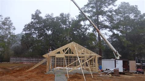 A floor truss can be designed to span 30 or more feet with ease. Florida Coal Cracker Chronicles: Trusses On Garage Roof ...