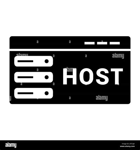 Host Icon Isolated On White Background Flat Style Hosting Symbol For