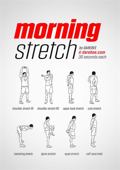 Stretching Exercises Chart By Darebee Workout Chart Stretching My Xxx Hot Girl