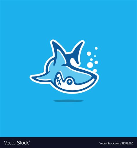 Shark Mascot Logo Royalty Free Vector Image Vectorstock