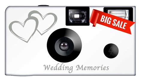 Wedding Memories Coupled Hearts Disposable Camera
