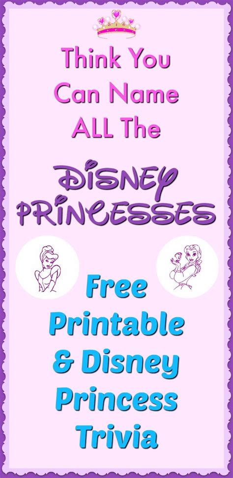 free disney princess trivia game printable disney princess facts vrogue