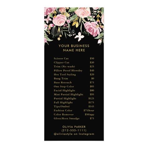 Buy great products from our decorative mouldings category online at wickes.co.uk. Watercolor Blooms | Salon Price List Service Menu | Zazzle ...
