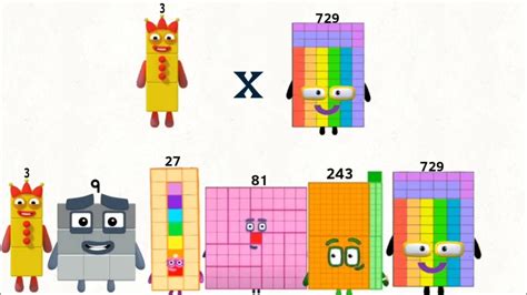 Numberblocks 3 And 4 Times With Repeated Multiples Yield Numbers Youtube