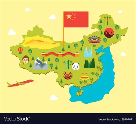 Cartoon Travel China Tourism Concept Royalty Free Vector
