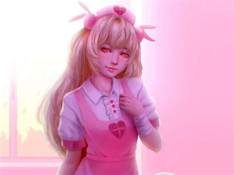 Desktop Wallpaper Pink Dress Cute Anime Girl Red Eyes