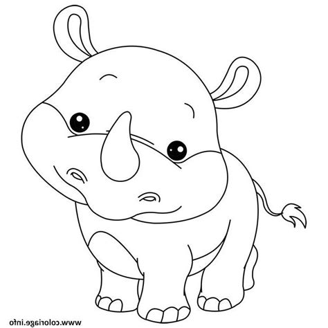 Baby Rhino Pages Coloring Pages