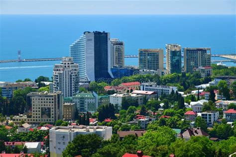 Sochi Russia June 5 2018 Panorama Of City Against Background Of