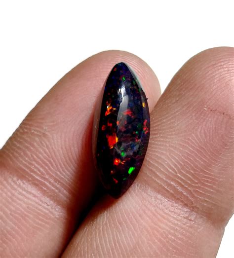 Ethiopian Black Opal Gemstone 4ct Natural Black Ethiopian Opal Etsy