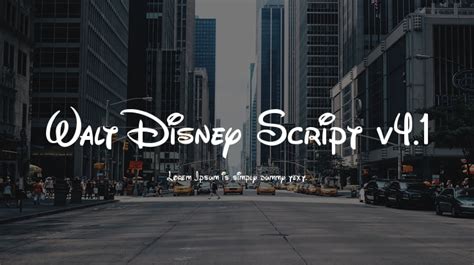 Walt Disney Script V41 Font Download Free For Desktop And Webfont