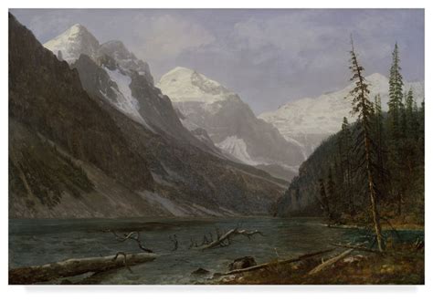 Canadian Rockies Lake Louise 1889 By Albert Bierstadt Canvas Art