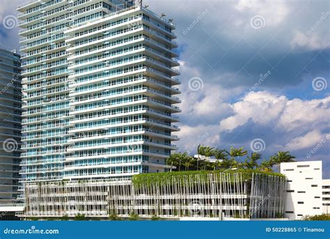 Contemporary Buildings In Miami Beach Stock Image Image Of Palms