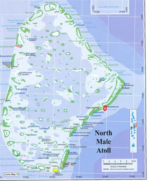 North Male Atoll Map Male Atoll Mappery