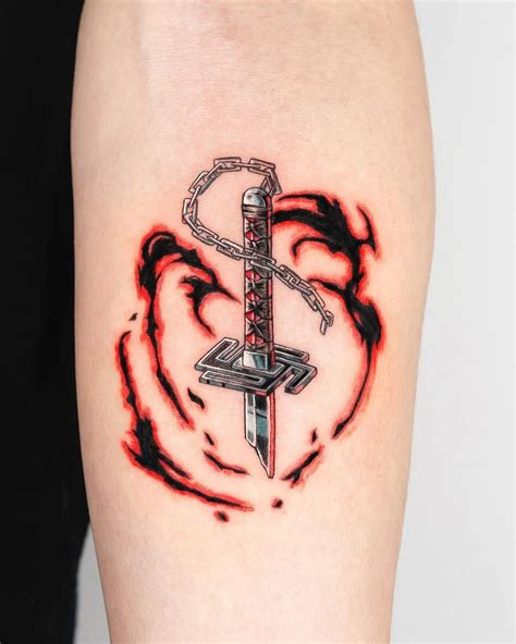 Anime Swords Tattoos Done By © Coldchillchild Gamertattoos