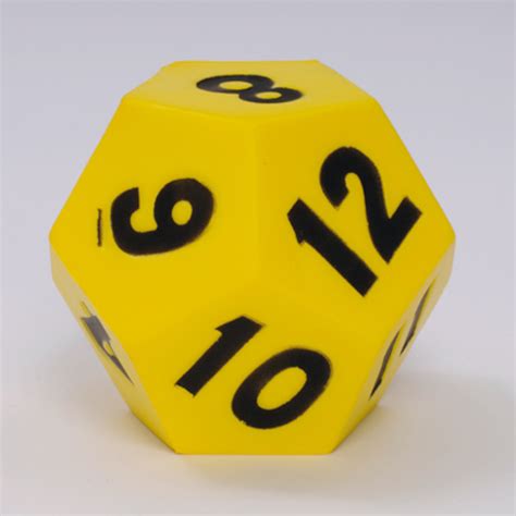12 Sided Numbered Foam Dice