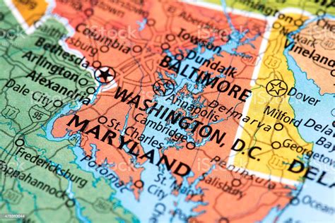 Map Of Washington Dc In Usa Stock Photo Download Image Now Map