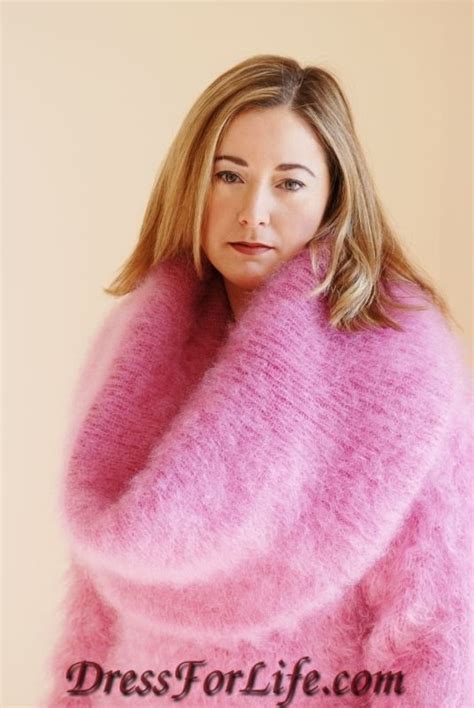 Fuzzy Mohair Sweater With A Huge Cowl Neck Sweaters Fuzzy Mohair Sweater Mohair Sweater