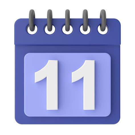 Premium Photo 11th Eleventh Day Of Month 3d Calendar Icon