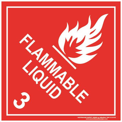 Class 3 Flammable Liquid White Buy Now Discount Safety Signs