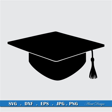 Graduation Cap Svg Monochrome Svg For Silhouette Cameo And Etsy