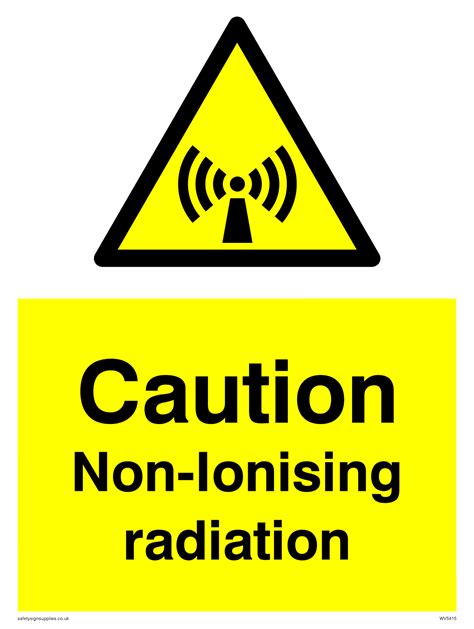 Caution Non Ionising Radiation From Safety Sign Supplies