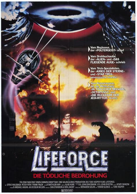 affiche cinéma n°8 de lifeforce l étoile du mal 1985 scifi movies