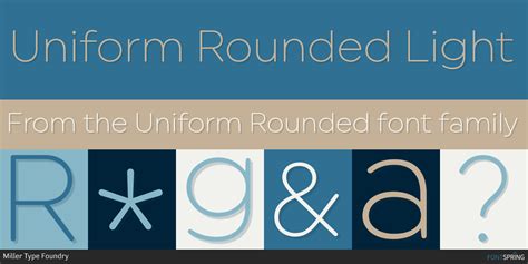 Uniform Rounded Regular Width Font Fontspring