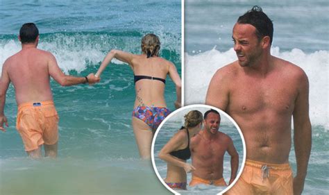 i m a celebrity 2017 ant mcpartlin shows off lean figure at beach amid salary revelations