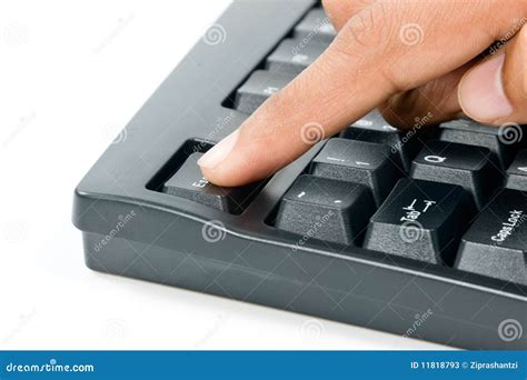 Pressing Escape Key On Computer Keyboard Stock Image Image Of Process