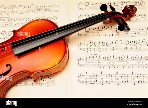 Classical Violin And Sheet Music Stock Photo Alamy