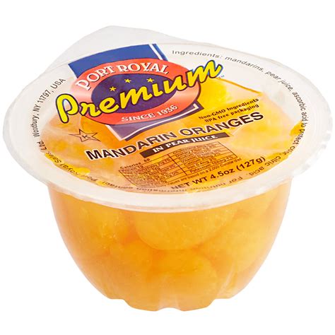 Premium Mandarin Oranges In Natural Juice 45 Oz Cups 96case