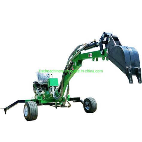Reliable Backhoe Loader 9hp Petrol Engine Towable Atbh9 Mini Digger