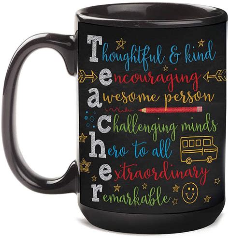 Colorful Teacher Personalized Mug Teacher Personalized Personalized
