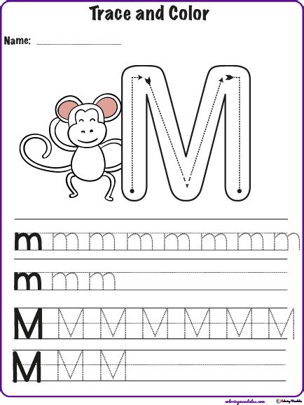 Alphabet Letter M Worksheets For Kids