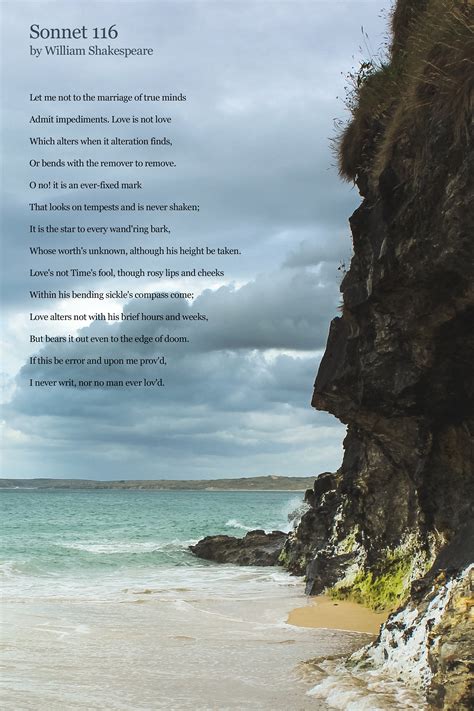 Sonnet 116 Poem By William Shakespeare Art Print Poster T Etsy