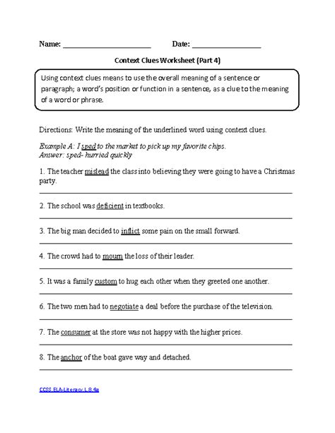 Printable Worksheets For 8th Grade Grammar