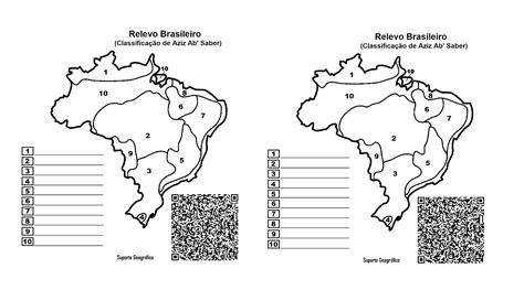 Atividade Com Mapa Sobre O Relevo Brasileiro Modelo 2