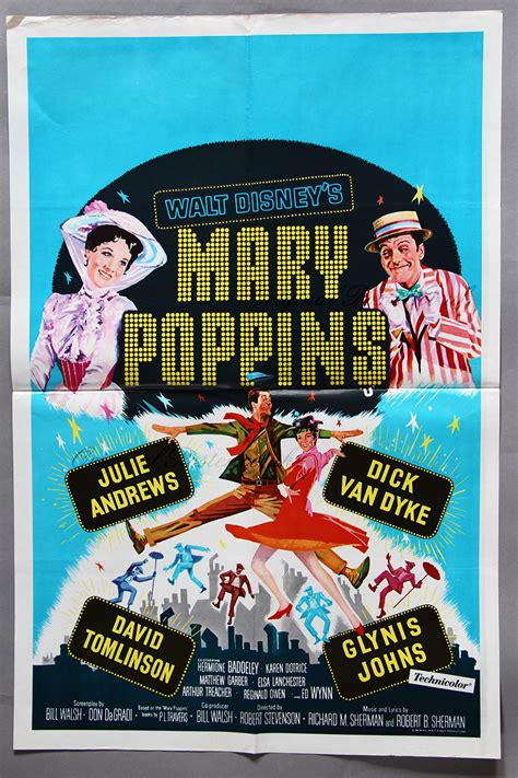 Mary Poppins Original Vintage Film Poster Original Poster Vintage