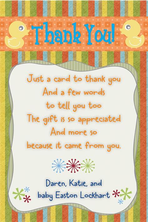 How To Write A Thank You Note For Baby Shower Easy Wedding Thank You