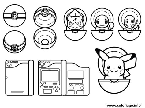 Coloriage Pokemon Pikachu Pokeball