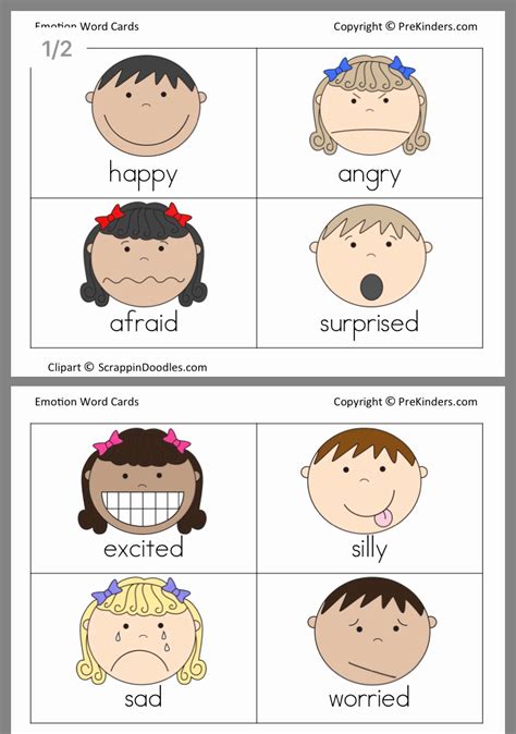Emotions For Preschoolers Worksheet