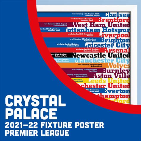 Crystal Palace Fixture Poster 202122 Etsy