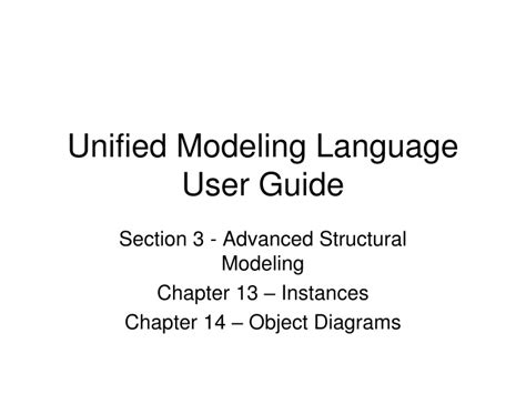 Ppt Unified Modeling Language User Guide Powerpoint Presentation