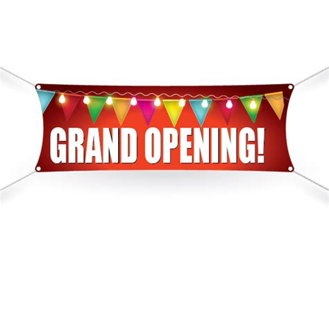 Grand Opening Banner Red
